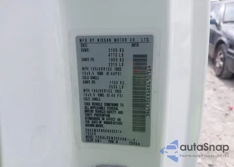 2019 Nissan Nv200 S z USA, uszkodzony, nr VIN 3N6CM0KN5KK690914